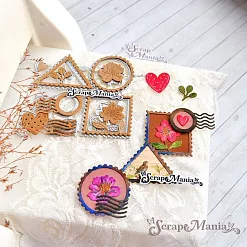 Нож "Цветочные марки", 4х4 см (ScrapMania)