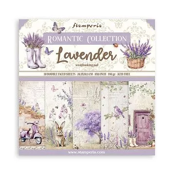 Набор бумаги 20х20 см "Lavender", 10 листов (Stamperia)