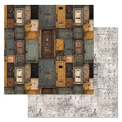 Бумага "Старый архив. Двери" (ScrapMania)