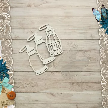 Чипборд "Волшебник. Шейкер. Лампа. Маленькая" (ScrapMania)