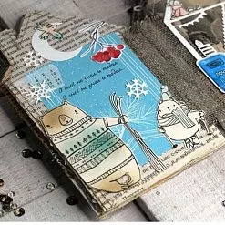 Штамп "Медведь с лыжами", 7,2х7,7 см (Скрапклуб)