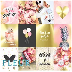 Набор карточек "Pretty pink 2" (Fleur-design)