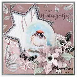 Нож для вырубки и тиснения "Множество звезд" (Marianne design)