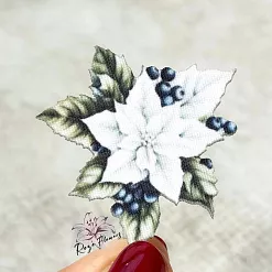 Набор высечек из ткани "Морозные цветы", 25 шт (RozeFlowers)