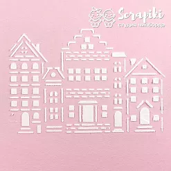 Трафарет "Дом", 9х13,5 см (Scrapiki) Трафарет "Дом", 9х13,5 см (Scrapiki)