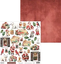 Бумага 30х30 см "Праздник из детства. Элементы 2" (Scrapodelie)