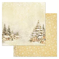 Бумага "Золотой Новый Год. Деревушка" (ScrapMania)