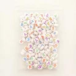 Набор бусин "Алфавит на белых кружках" (АртУзор)