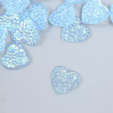Набор акриловых украшений "Сердце. Голография перламутр", 1,6х1,6 (АртУзор)