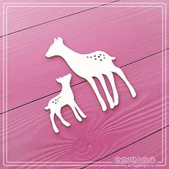 Чипборд "Мама олениха с олененком", 4,3х6 см (СкрапМагия) Чипборд "Мама олениха с олененком", 4,3х6 см (СкрапМагия)