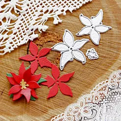 Набор ножей для вырубки "Пуансеттия", малый (AgiArt) Набор ножей для вырубки "Пуансеттия", малый (AgiArt)