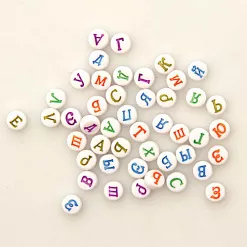 Набор бусин "Алфавит на белых кружках" (АртУзор)