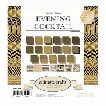 Набор бумаги с фольгированием 15х15 см "Evening Cocktail", 24 листа (Ultimate Crafts)