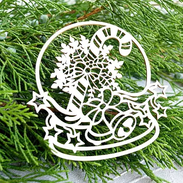 Чипборд "Шар с леденцом", 8 см (LeoMammy)