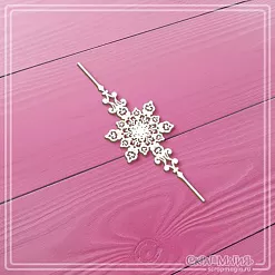 Чипборд "Ажурный бордюр со снежинкой", 9х2,8 см (СкрапМагия) Чипборд "Ажурный бордюр со снежинкой", 9х2,8 см (СкрапМагия)