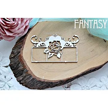 Украшение из чипборда "Рамка с розами 563" (Fantasy)