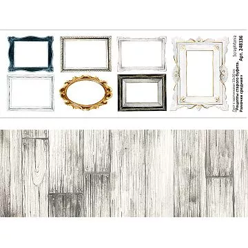 Лист с картинками 10х30 см "Рецепты старого буфета. Рамочки средние" (ScrapMania)