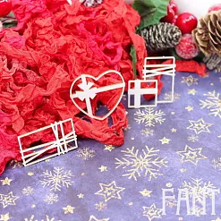 Набор украшений из чипборда "Новогодние подарки 1947" (Fantasy) Набор украшений из чипборда "Новогодние подарки 1947" (Fantasy)