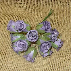 Розочки большие, темный лиловые, 12 шт