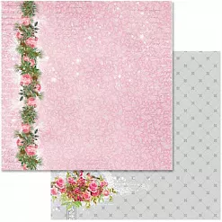 Бумага "Winter Wonderland. Зимняя роза" (ScrapBerry's)