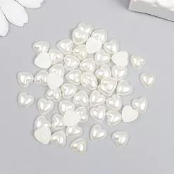 Набор полужемчужин "Сердце жемчужное", 50 шт (АртУзор)