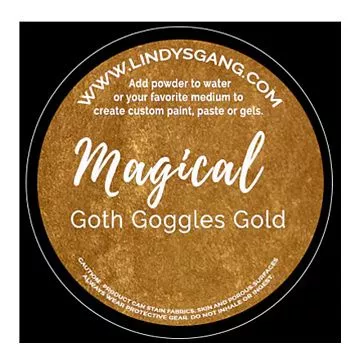 Сухая краска сияющая "Goth Goggles Gold" (Lindy's)