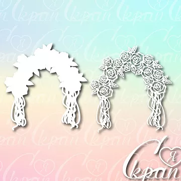 Чипборд "Арка с розами", 8,7х9,1 см (LeoMammy)