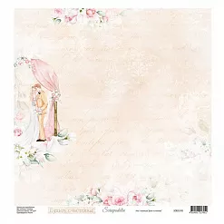 Бумага 30х30 см "Долго и счастливо. Лист 03" (Scrapodelie)