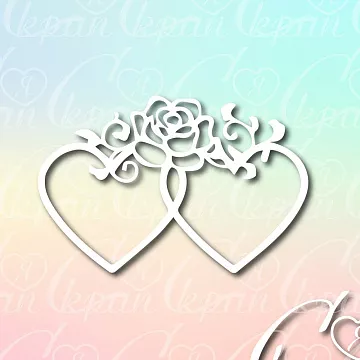 Чипборд "Два сердца", 8,9х5,9 см (LeoMammy)