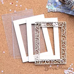 Шейкер "Фономикс. Новогодний. Ажурная рамка большая", 8,9х12 см (ScrapMania)