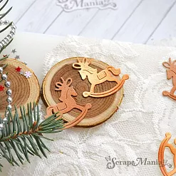 Нож "Новогодние игрушки. Лошадки", 3,3х3,2 см (ScrapMania) Нож "Новогодние игрушки. Лошадки", 3,3х3,2 см (ScrapMania)