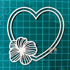 Украшение из чипборда "Рамка. Сердце с виолой" (Scrapiki) Украшение из чипборда "Рамка. Сердце с виолой" (Scrapiki)