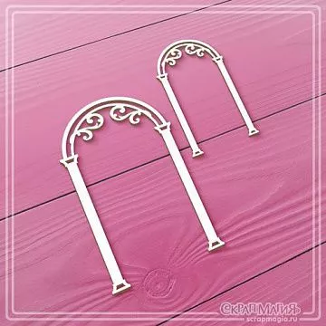 Чипборд "Торжество. Арки с завитками 2", 4,6х7,5 см (СкрапМагия)