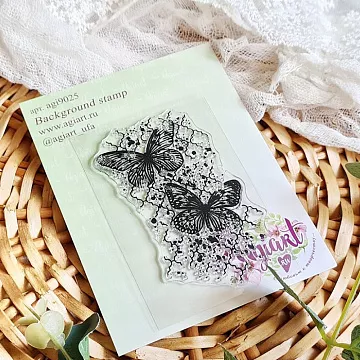 Штамп "Фоновый. Взмах крыльев", 9х5,7 см (AgiArt)