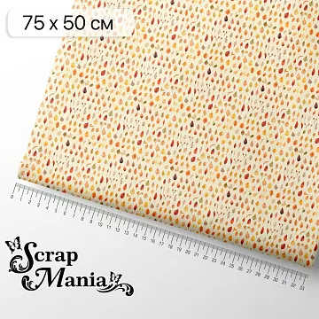 Отрез ткани 75х50 см "Художница Осень. Букет листопада" (ScrapMania)