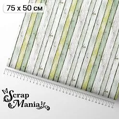Отрез ткани 75х50 см "СуперБабушка. Деревяшки" (ScrapMania)