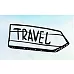 Штамп "Указатель Travel", 4,5х2 см (Креатив)