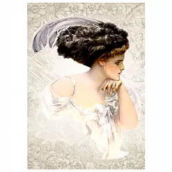 Тканевая карточка мини "Дамские шалости. Элен Безухова" (ScrapMania)