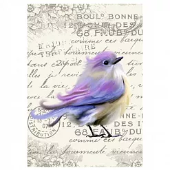 Тканевая карточка мини "Оттенки аквамарина. Дымчатое счастье" (ScrapMania)