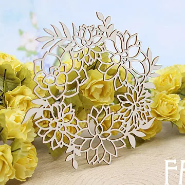 Украшение из чипборда "Цветочная рамка 1648" (Fantasy)