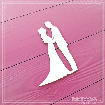 Чипборд "Жених и невеста 2", 4х5,7 cм (СкрапМагия)