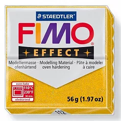 Пластика FIMO белая с блестками 56 гр