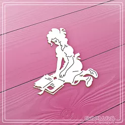 Чипборд "В стране чудес. Алиса с книгой", 5х5,7 см (СкрапМагия)