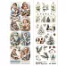 Лист с картинками 10х30 см "Сочельник. Карточки. Персонажи" (ScrapMania)