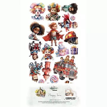 Набор бумаги 15х30 см "Happy Time. Для вырезания", 7 листов (Alchemy of Art)