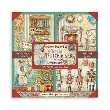 Набор бумаги 30х30 см "The Nutcracker", 22 листа (Stamperia)