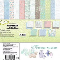 Набор бумаги 30х30 см "Лесная поляна", 7 листов (Mr.Painter)