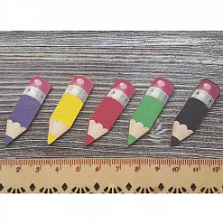 Набор украшений из цветного чипборда "Карандаши" (Благолис) Набор украшений из цветного чипборда "Карандаши" (Благолис)