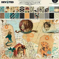 Набор бумаги 30х30 см "Devoted", 24 листа (Authentique)