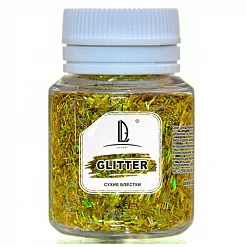 Глиттер "Палочки. Голографическое золото", 20 мл (Luxart)